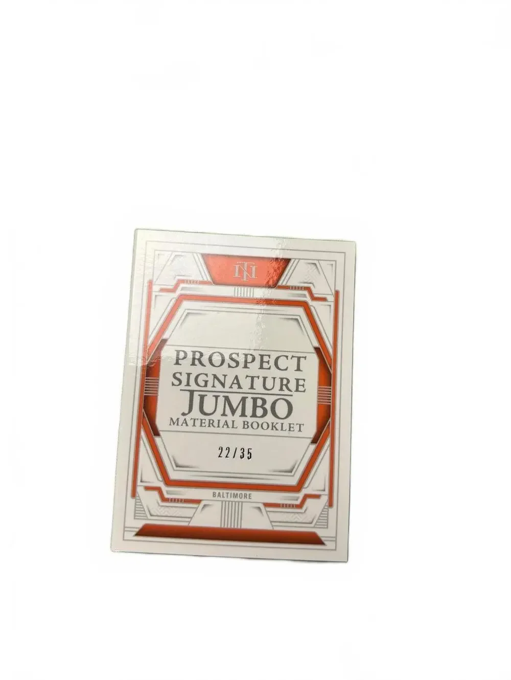 2025 NT Vance Honeycutt Auto Jumbo Patch Booklet /35